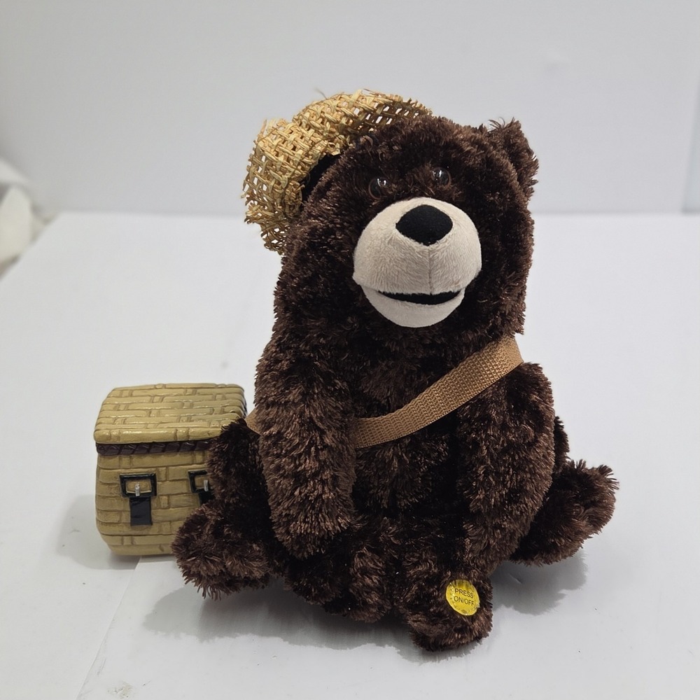 VTG Gemmy Dancing Fishing Bear & Friends Sings Drift Away Works